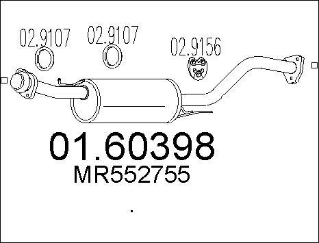 MTS 01.60398 - Глушитель выхлопных газов, конечный autospares.lv