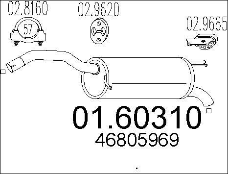 MTS 01.60310 - Глушитель выхлопных газов, конечный autospares.lv