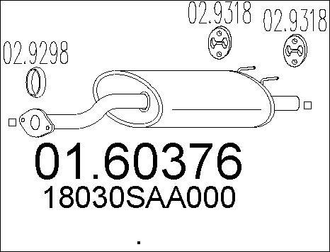 MTS 01.60376 - Глушитель выхлопных газов, конечный autospares.lv