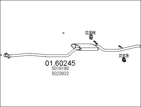 MTS 01.60245 - Глушитель выхлопных газов, конечный autospares.lv