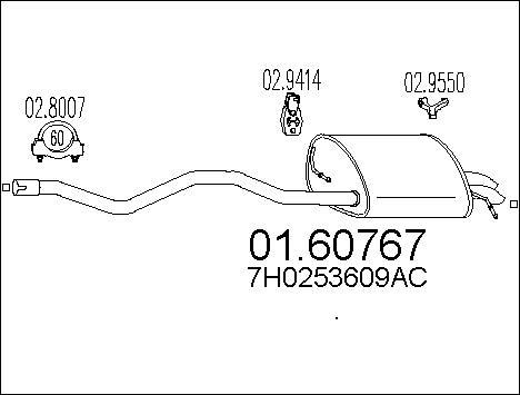 MTS 01.60767 - Глушитель выхлопных газов, конечный autospares.lv