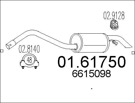 MTS 01.61750 - Глушитель выхлопных газов, конечный autospares.lv