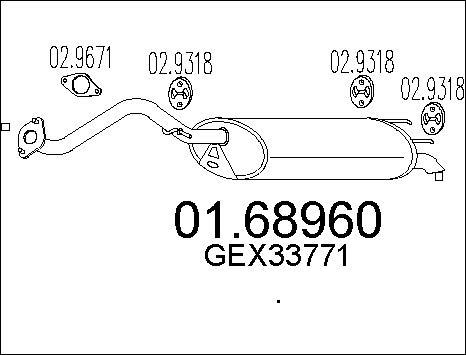 MTS 01.68960 - Глушитель выхлопных газов, конечный autospares.lv