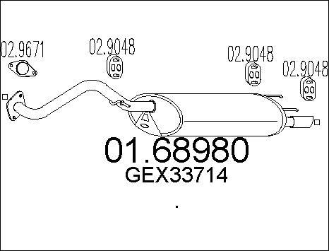 MTS 01.68980 - Глушитель выхлопных газов, конечный autospares.lv