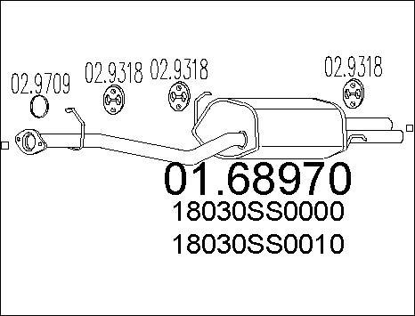 MTS 01.68970 - Глушитель выхлопных газов, конечный autospares.lv