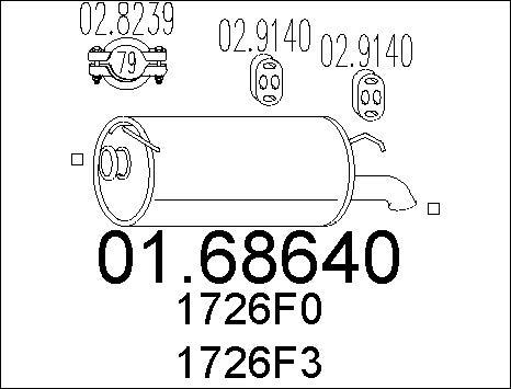 MTS 01.68640 - Глушитель выхлопных газов, конечный autospares.lv