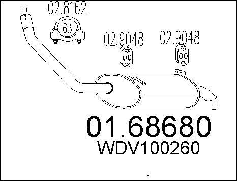 MTS 01.68680 - Глушитель выхлопных газов, конечный autospares.lv