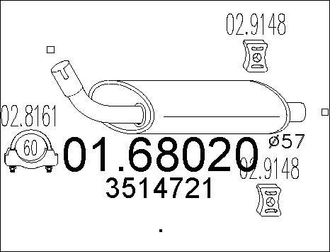 MTS 01.68020 - Глушитель выхлопных газов, конечный autospares.lv