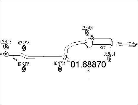 MTS 01.68870 - Глушитель выхлопных газов, конечный autospares.lv