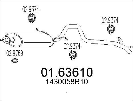 MTS 01.63610 - Глушитель выхлопных газов, конечный autospares.lv