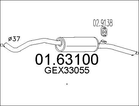 MTS 01.63100 - Глушитель выхлопных газов, конечный autospares.lv