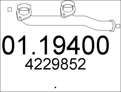 MTS 01.19400 - Труба выхлопного газа autospares.lv