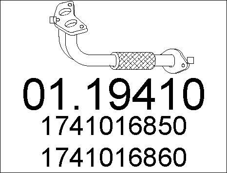 MTS 01.19410 - Труба выхлопного газа autospares.lv