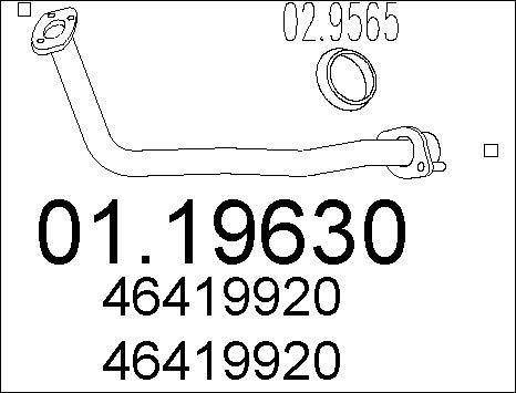 MTS 01.19630 - Труба выхлопного газа autospares.lv