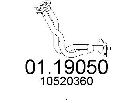 MTS 01.19050 - Труба выхлопного газа autospares.lv