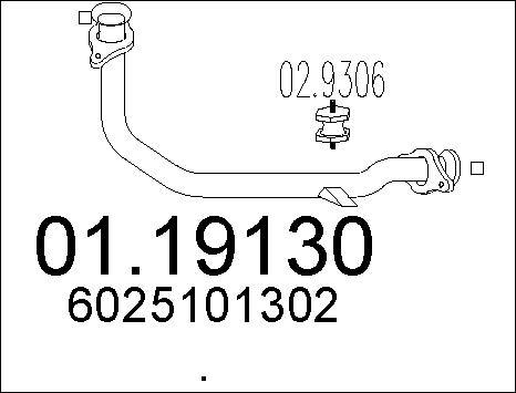 MTS 01.19130 - Труба выхлопного газа autospares.lv