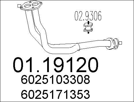 MTS 01.19120 - Труба выхлопного газа autospares.lv