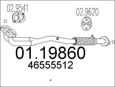 MTS 01.19860 - Труба выхлопного газа autospares.lv