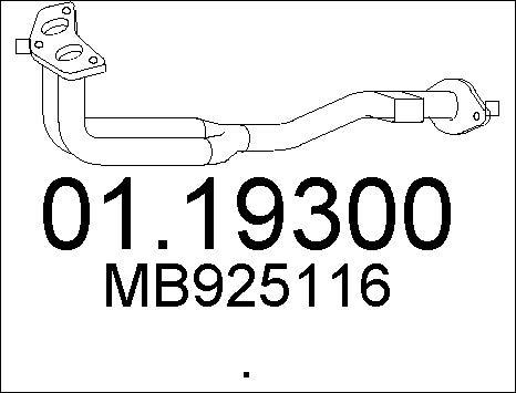 MTS 01.19300 - Труба выхлопного газа autospares.lv