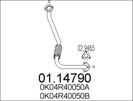 MTS 01.14790 - Труба выхлопного газа autospares.lv