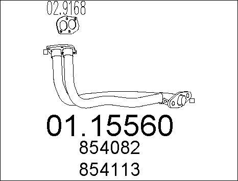 MTS 01.15560 - Труба выхлопного газа autospares.lv