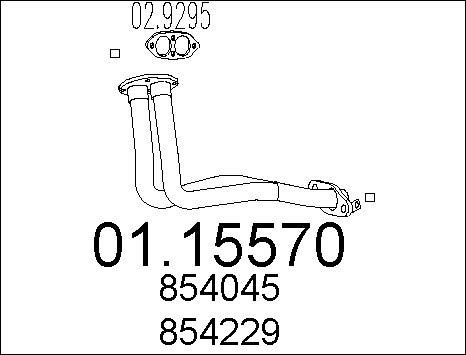 MTS 01.15570 - Труба выхлопного газа autospares.lv