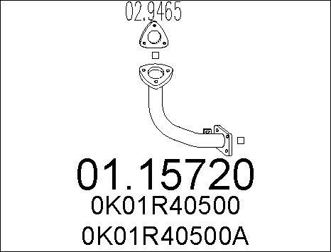 MTS 01.15720 - Труба выхлопного газа autospares.lv