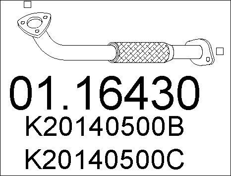 MTS 01.16430 - Труба выхлопного газа autospares.lv