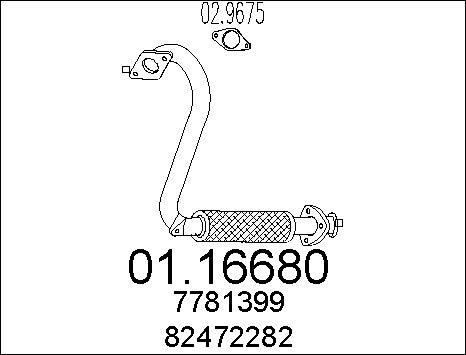 MTS 01.16680 - Труба выхлопного газа autospares.lv