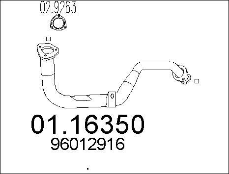 MTS 01.16350 - Труба выхлопного газа autospares.lv