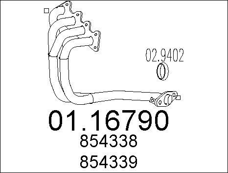 MTS 01.16790 - Труба выхлопного газа autospares.lv