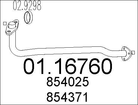 MTS 01.16760 - Труба выхлопного газа autospares.lv
