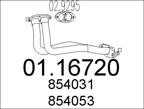 MTS 01.16720 - Труба выхлопного газа autospares.lv