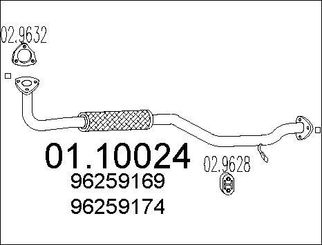 MTS 01.10024 - Труба выхлопного газа autospares.lv