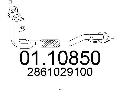 MTS 01.10850 - Труба выхлопного газа autospares.lv
