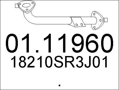 MTS 01.11960 - Труба выхлопного газа autospares.lv