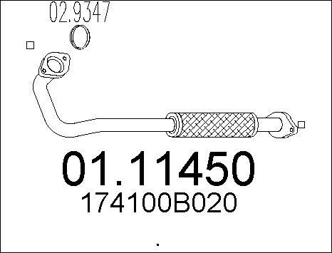 MTS 01.11450 - Труба выхлопного газа autospares.lv