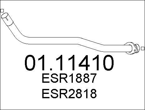 MTS 01.11410 - Труба выхлопного газа autospares.lv