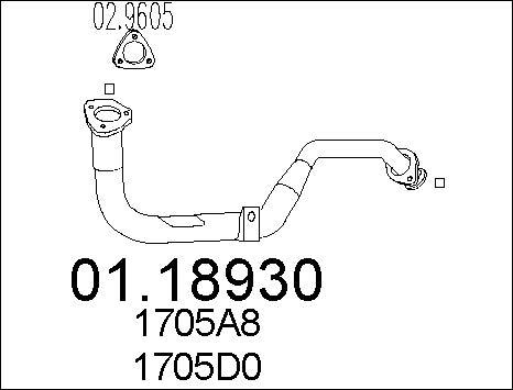 MTS 01.18930 - Труба выхлопного газа autospares.lv
