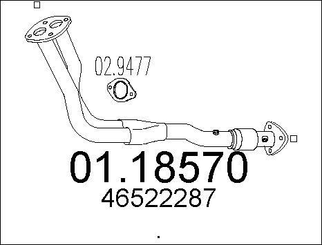 MTS 01.18570 - Труба выхлопного газа autospares.lv