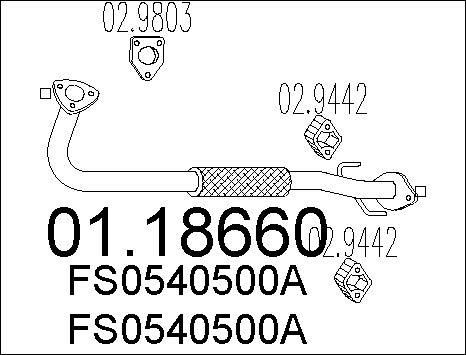 MTS 01.18660 - Труба выхлопного газа autospares.lv