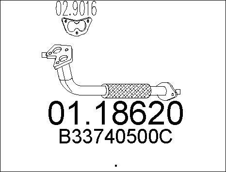 MTS 01.18620 - Труба выхлопного газа autospares.lv