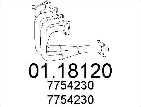 MTS 01.18120 - Труба выхлопного газа autospares.lv