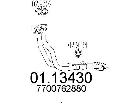 MTS 01.13430 - Труба выхлопного газа autospares.lv