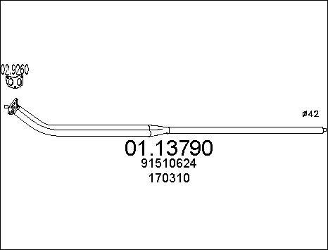 MTS 01.13790 - Труба выхлопного газа autospares.lv