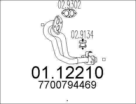 MTS 01.12210 - Труба выхлопного газа autospares.lv