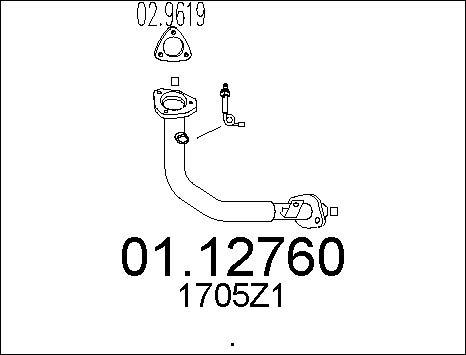 MTS 01.12760 - Труба выхлопного газа autospares.lv