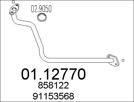 MTS 01.12770 - Труба выхлопного газа autospares.lv