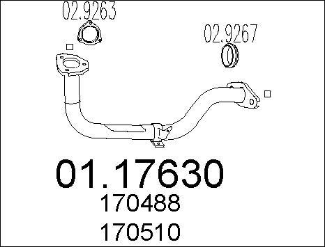 MTS 01.17630 - Труба выхлопного газа autospares.lv