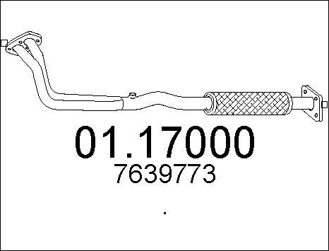 MTS 01.17000 - Труба выхлопного газа autospares.lv